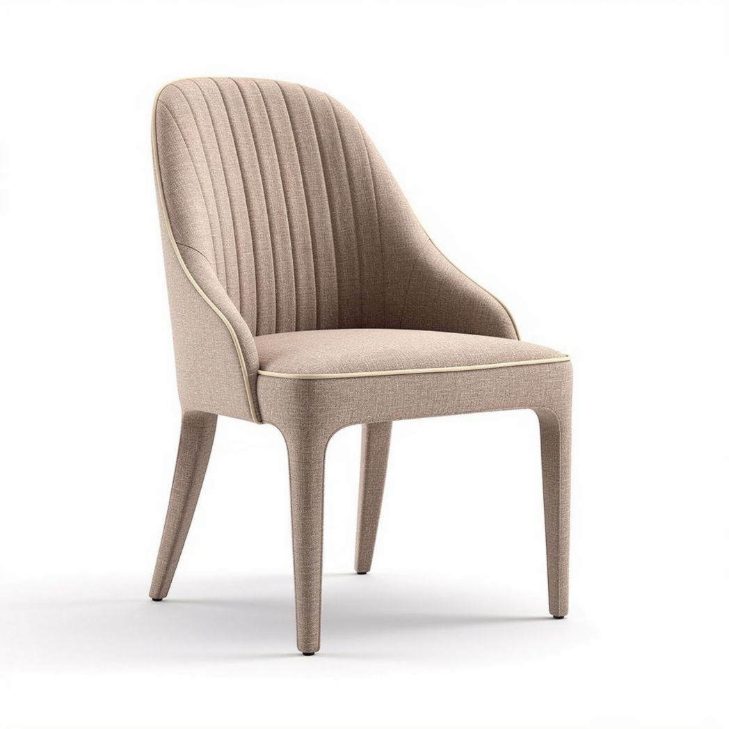 Chaise en tissu beige avec structure en métal dimensions 45 x 55 x 85cm